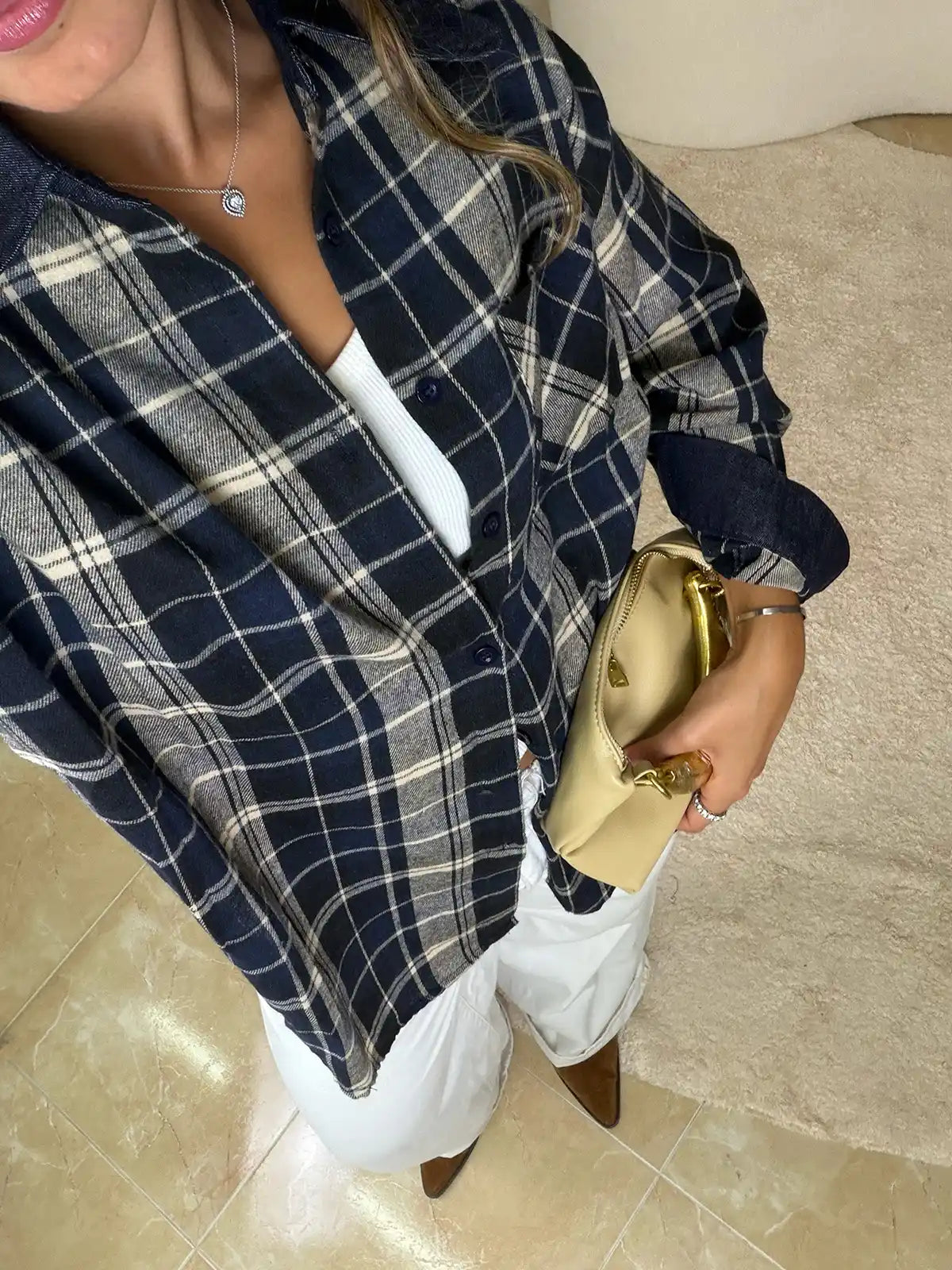 Camisa Flanela Azul