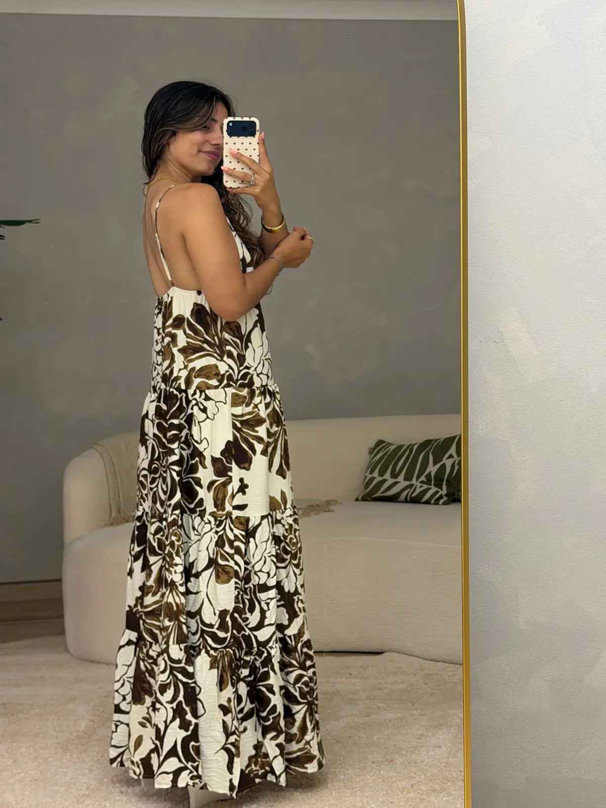 Vestido Floral Castanho
