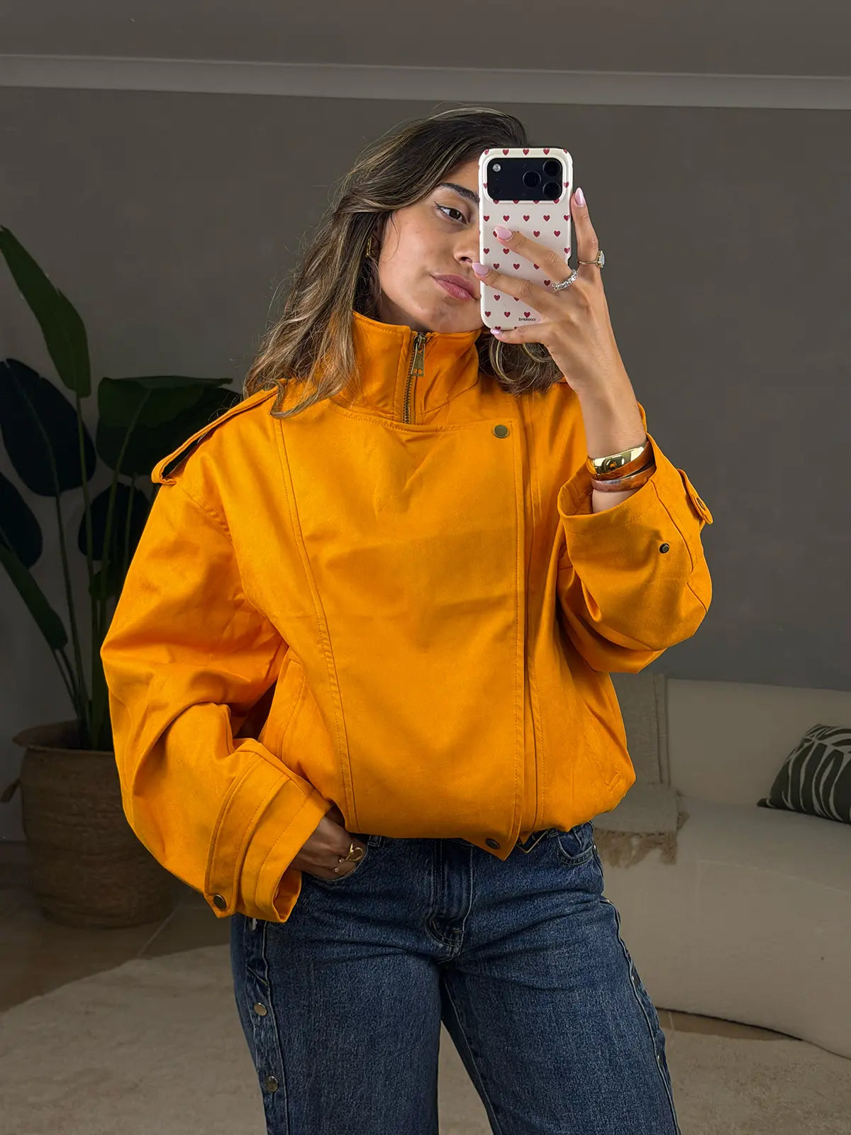 Casaco Camurça Oversize Amarelo Manteiga