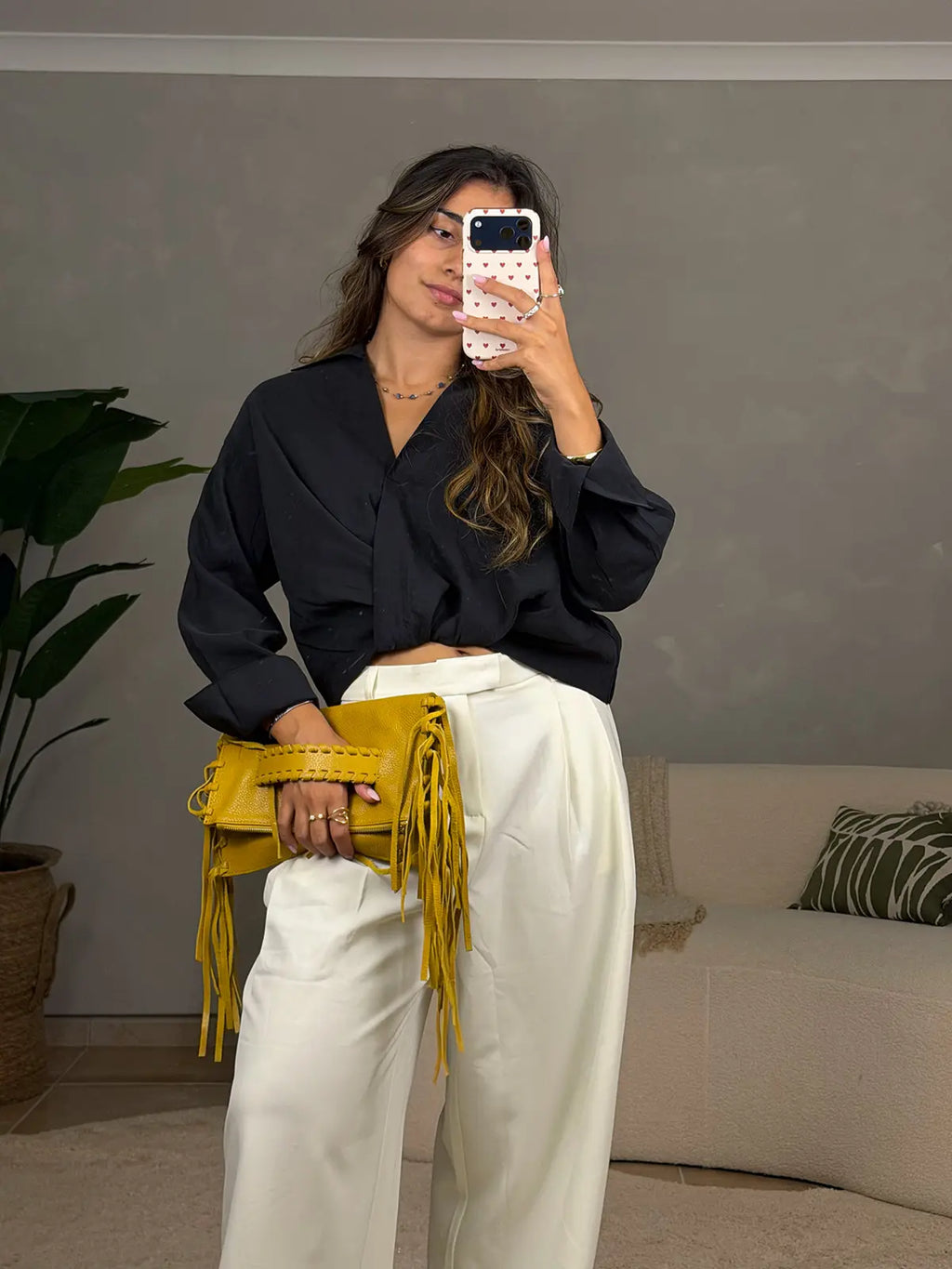 Blusa Efeito Trespasse Preta