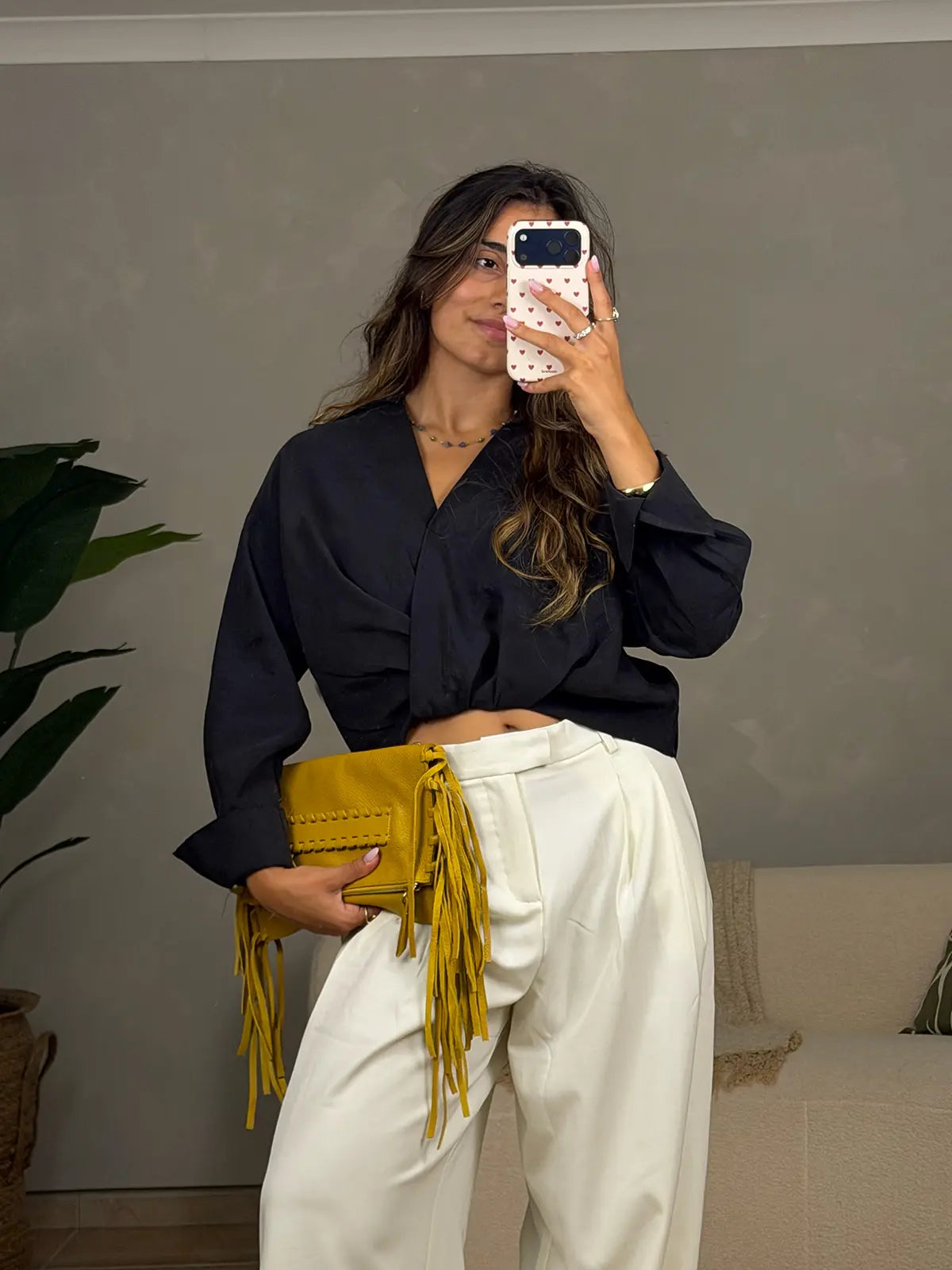 Blusa Efeito Trespasse Preta