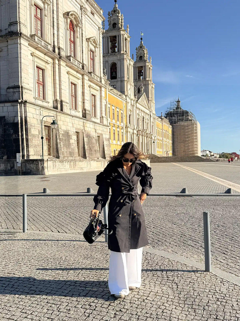 Trench Coat with Ruffles 