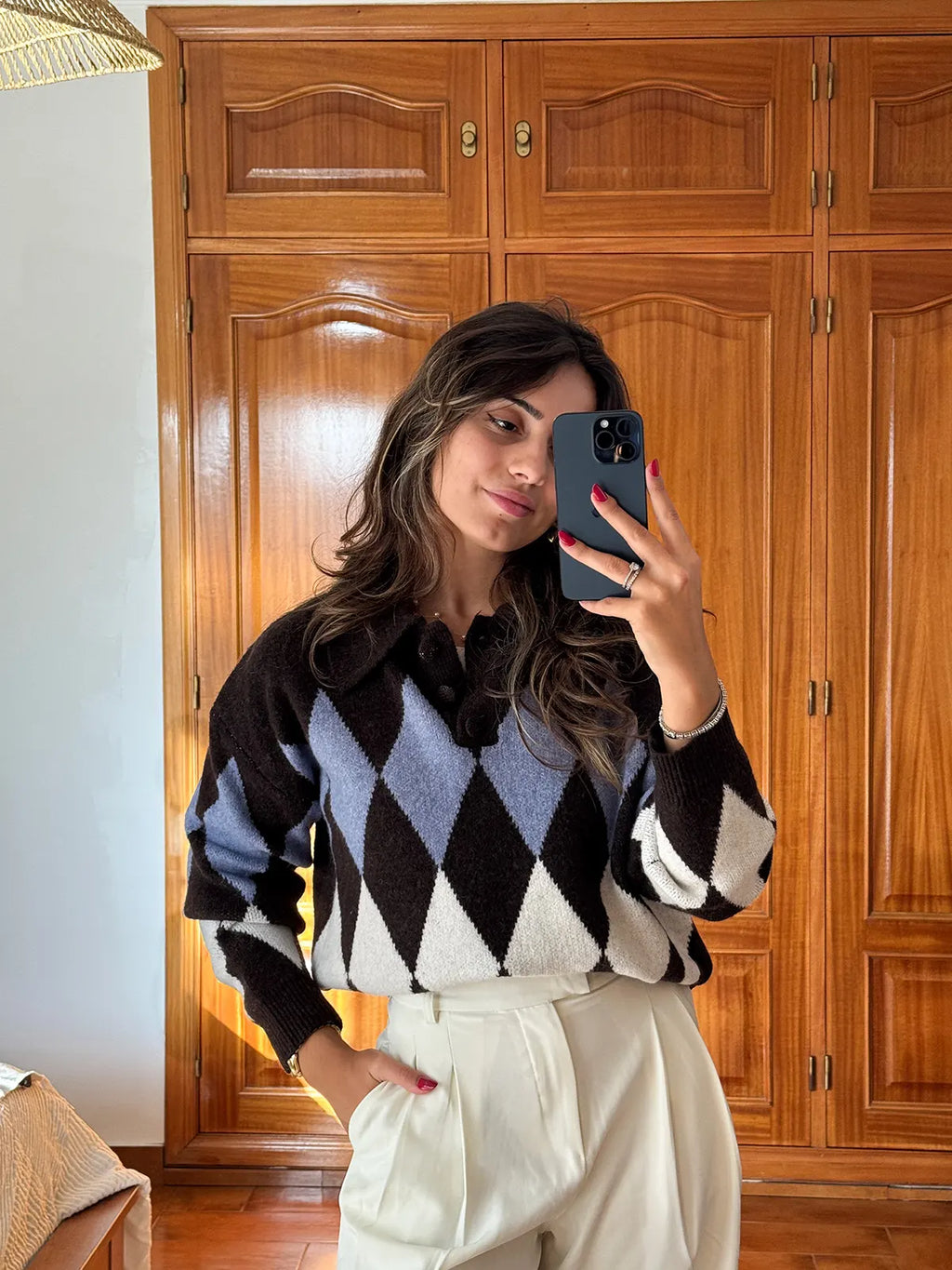 Polo de Malha aos Losangos