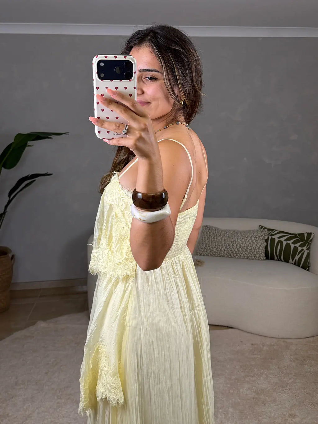 Vestido Boho Amarelo Manteiga com Renda