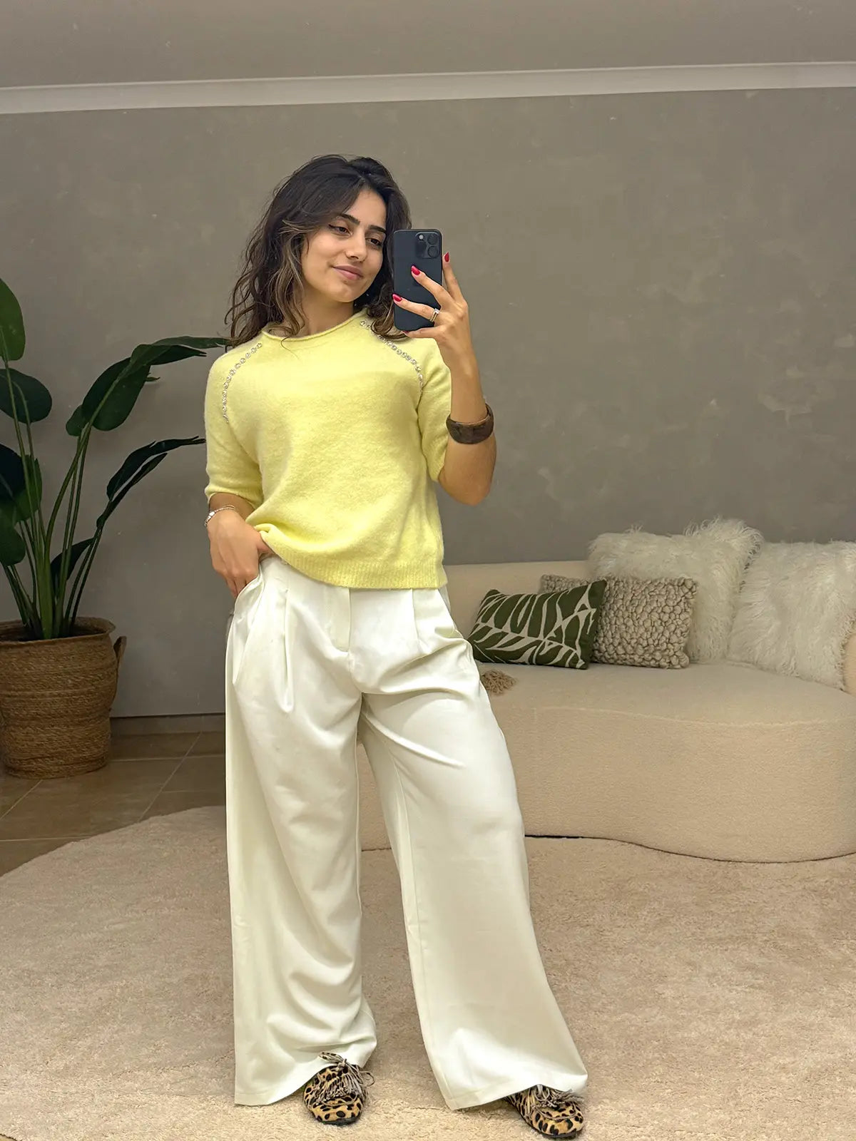 Camisola Malha Amarelo Manteiga