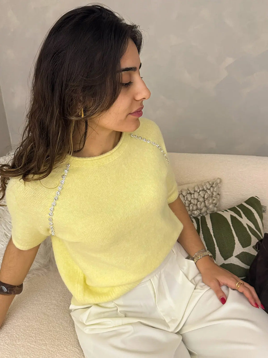 Camisola Malha Amarelo Manteiga
