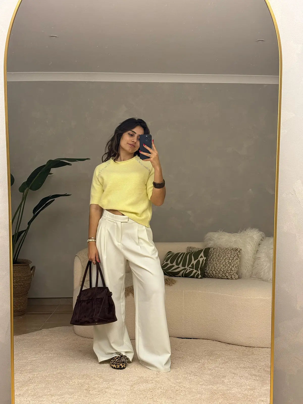 Camisola Malha Amarelo Manteiga