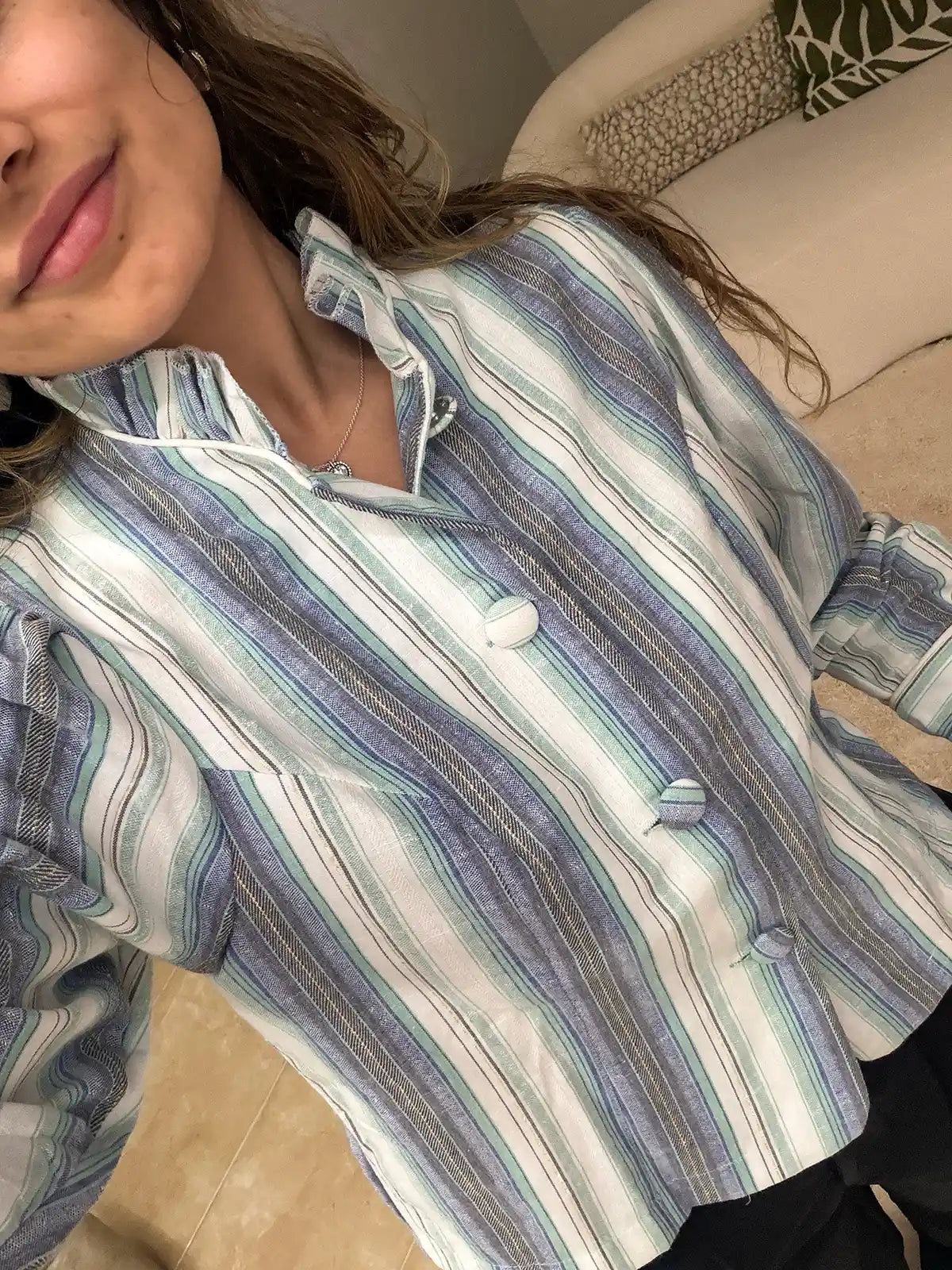 Camisa às Riscas Tons Pastel