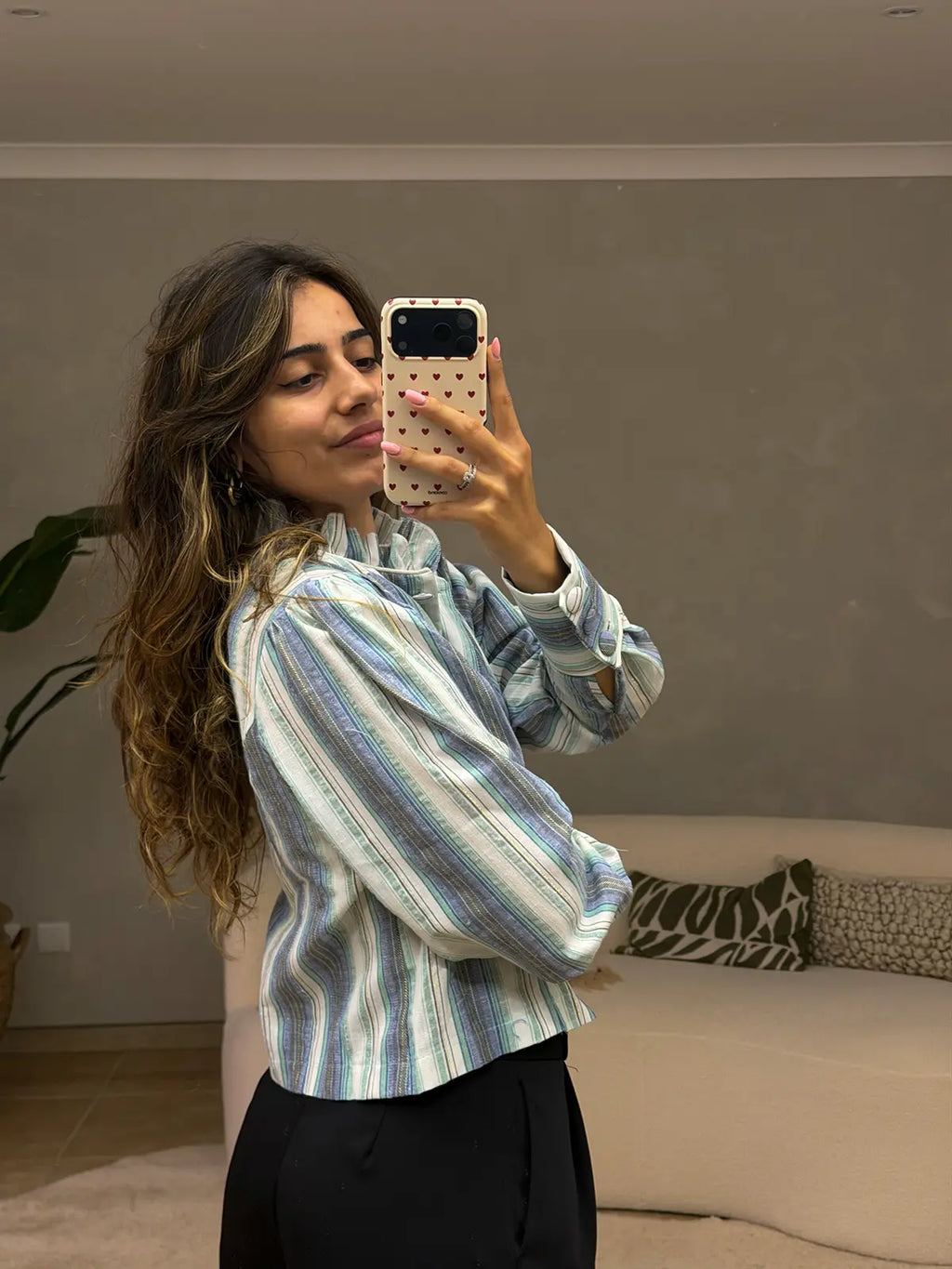 Camisa às Riscas Tons Pastel