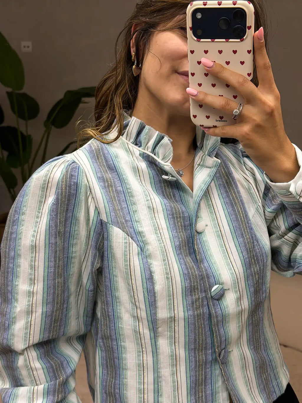 Camisa às Riscas Tons Pastel