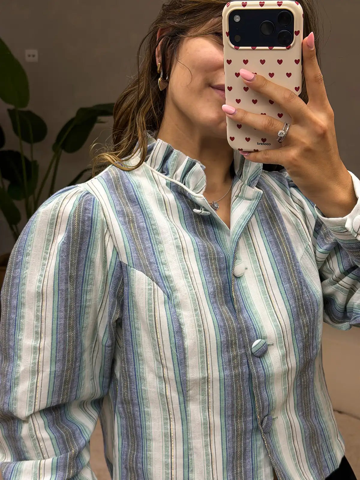 Camisa às Riscas Tons Pastel