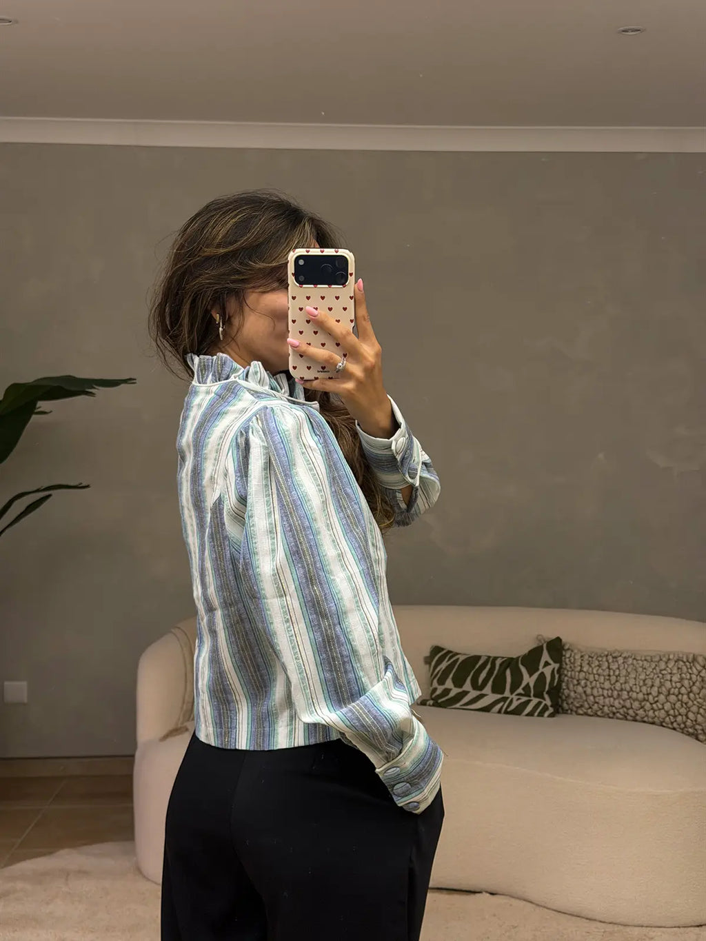 Camisa às Riscas Tons Pastel