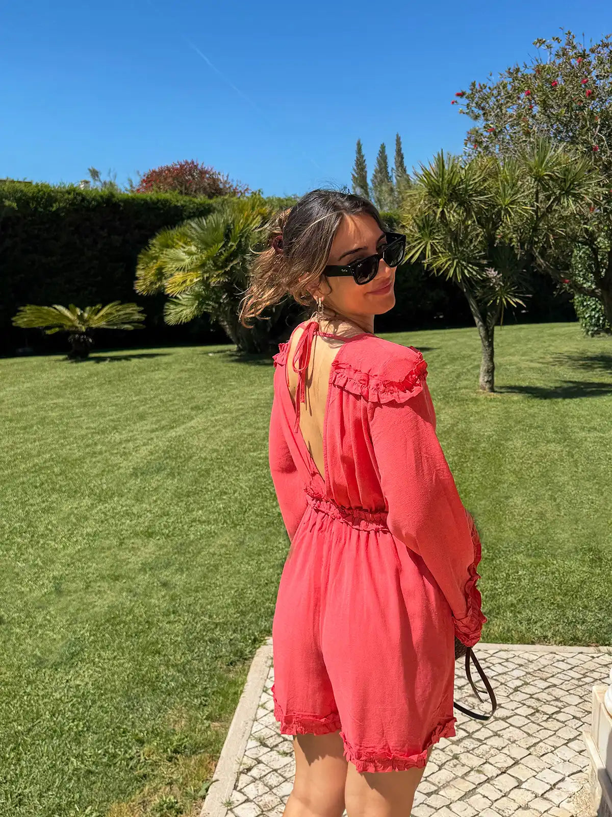 Macacão Calção Coral