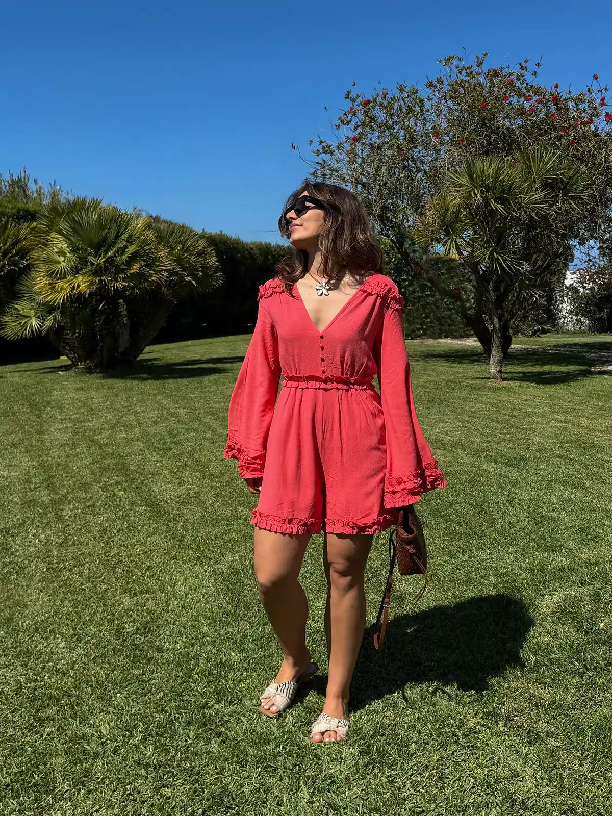 Macacão Calção Coral