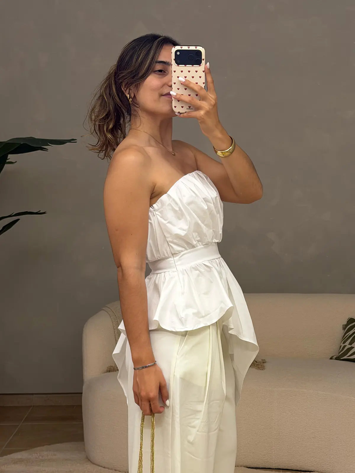 Top Cai-Cai Assimétrico Branco Lumina