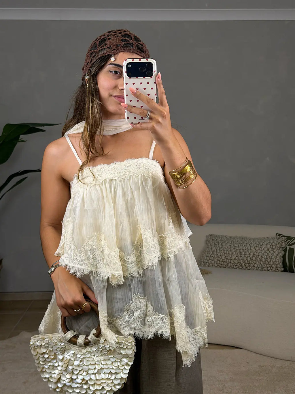 Top Boho com Renda