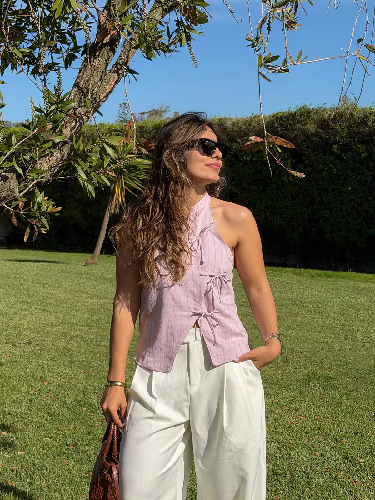 Pink Halter Top with Side Ties | Pre-sale (Shipping from 08/05)