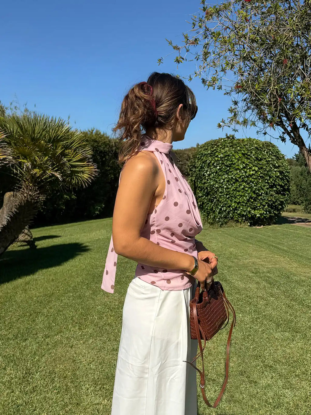Top Polka Dot Rosa
