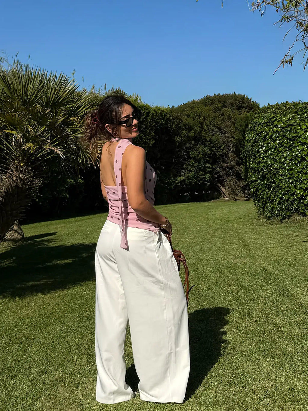 Top Polka Dot Rosa