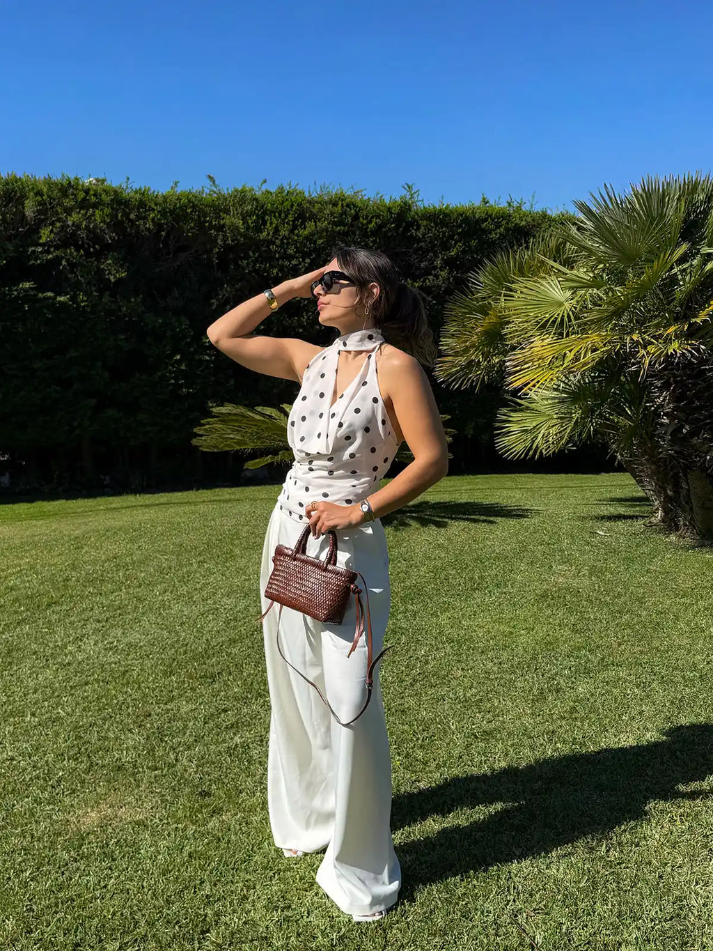 Top Polka Dot Branco