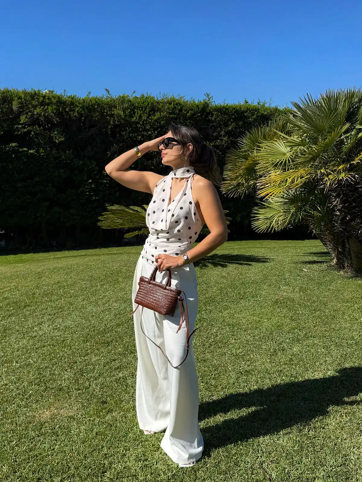 Top Polka Dot Branco