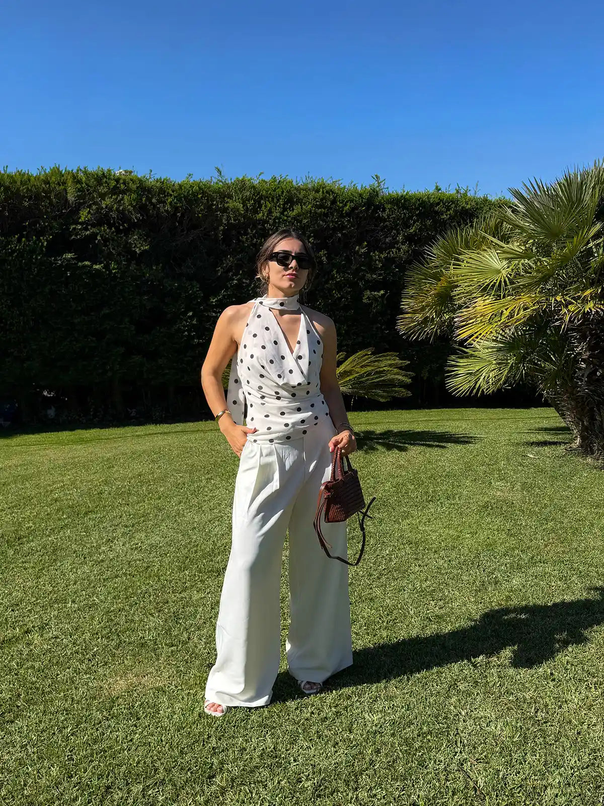 Top Polka Dot Branco
