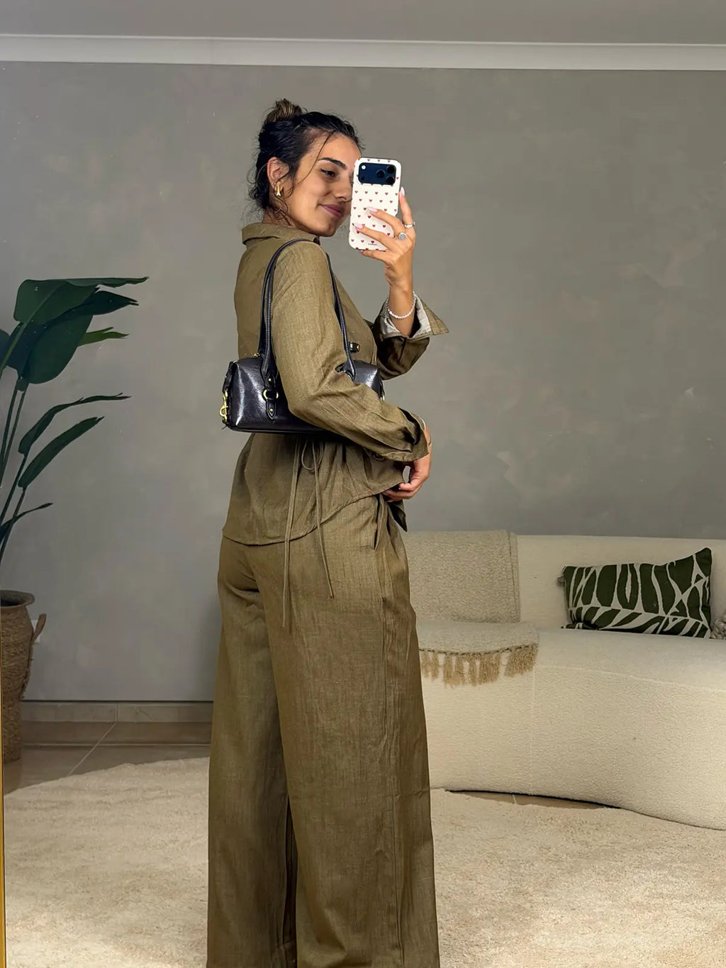 Conjunto Taupe com Botões