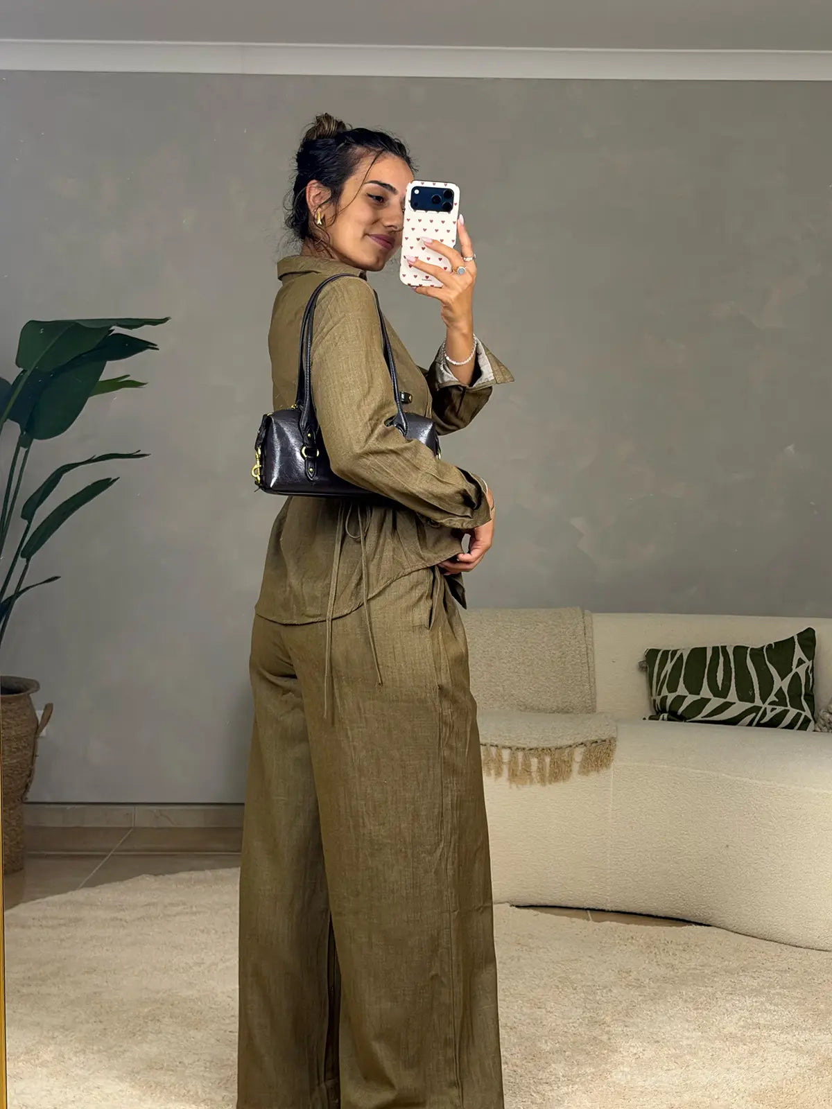 Conjunto Taupe com Botões
