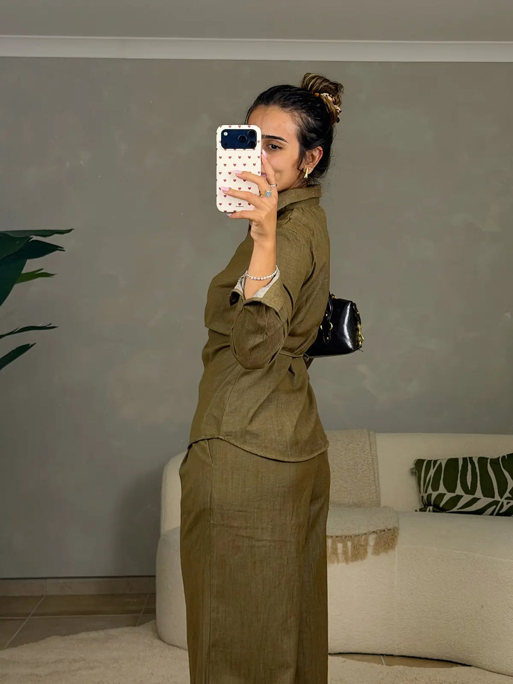 Conjunto Taupe com Botões