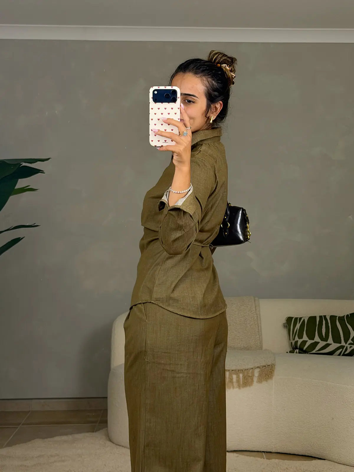 Conjunto Taupe com Botões