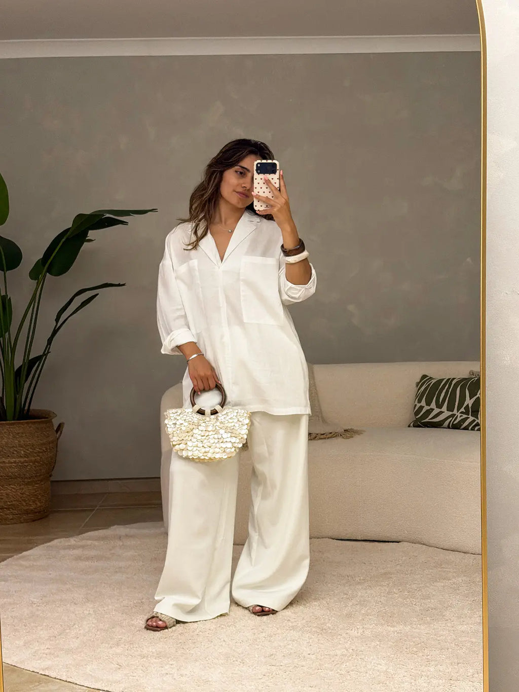 Camisa Oversized Branca 100% Linho