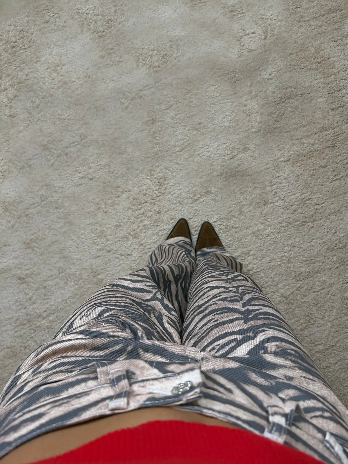 Calças Animal-print Zebra